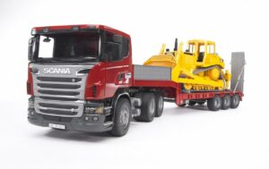 Bruder SCANIA R-series Low loader truck with CAT Bulldozer 03555