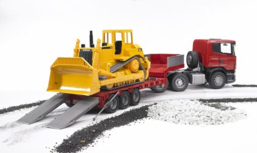 Bruder SCANIA R-series Low loader truck with CAT Bulldozer 03555