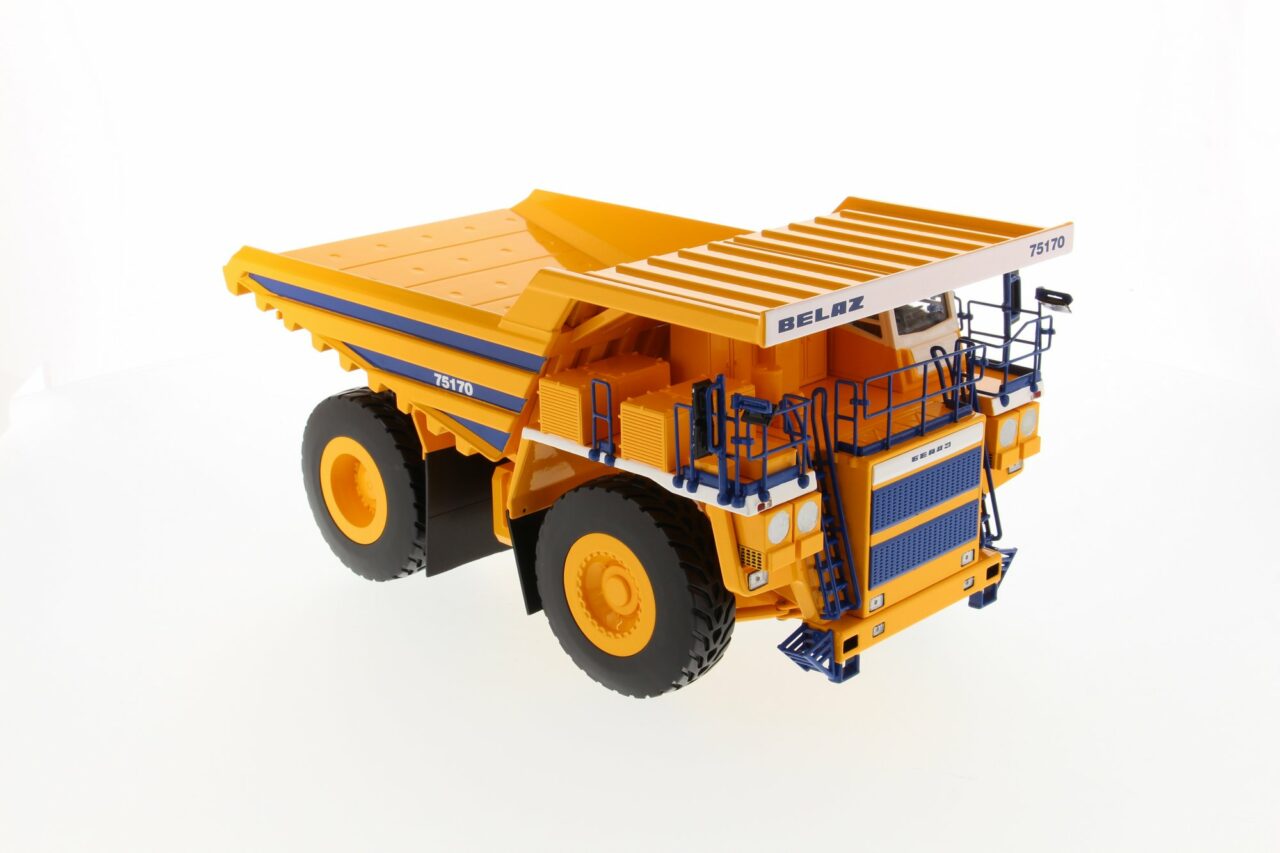 Diecast BELAZ 75170 Dump Truck Yellow Body - Catmodels.com