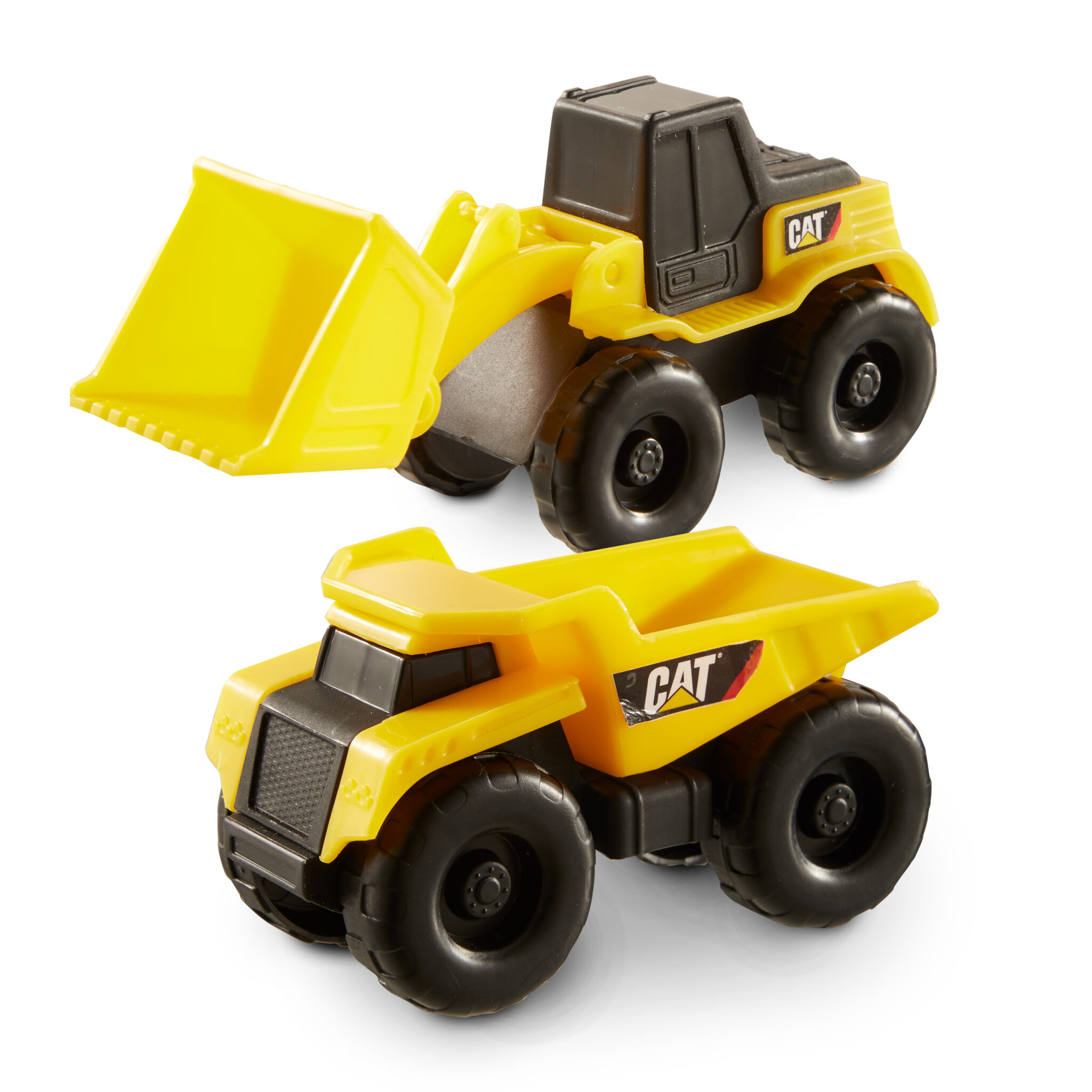 2 Pack Caterpillar CAT Mini Machine Construction Truck Toy Car Dump Truck 